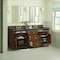 James Martin Vanities 72''Double Vanity, Mid-Century Walnut w/ 3 CM Parisien Bleu Quartz Top 424-V72-WLT-3PBL - alternate 3